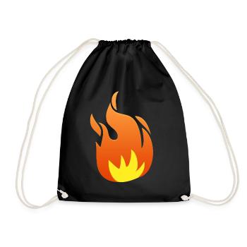 Symbole de feu Icon Ikon marque de marque - Sac de sport léger - noir - Devant