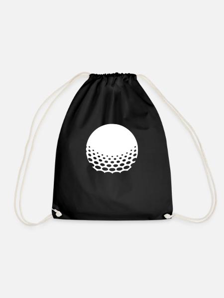 Golfer Golf Golfen - Turnbeutel - Schwarz