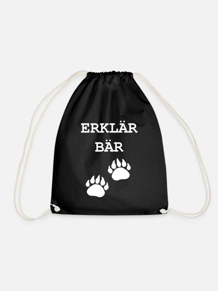 Erklärbär - Turnbeutel - Schwarz