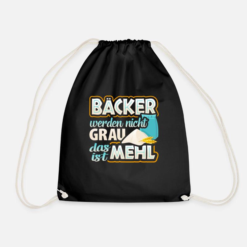 Backen, Bäcker, Bäckerin - Turnbeutel - Schwarz