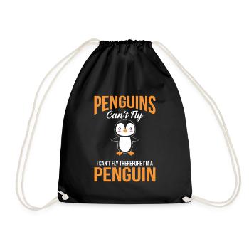 Pinguin Kälte - Drawstring Bag - black - Front
