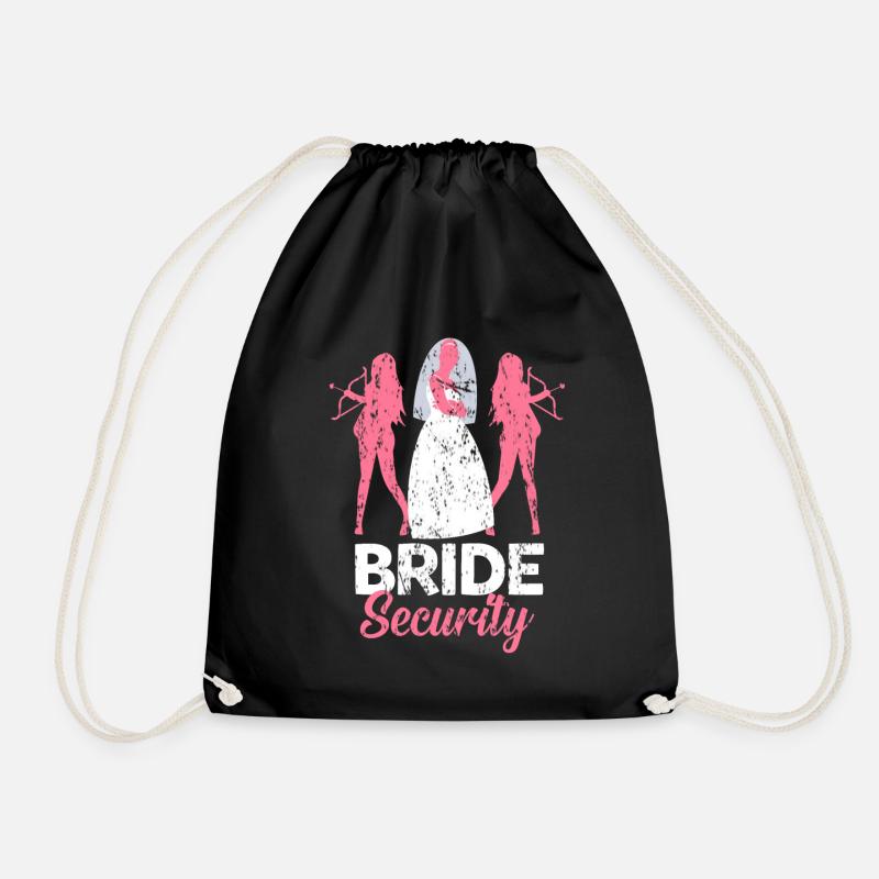 Team Braut Trauzeugin Heiraten Ehe Geschenk - Turnbeutel - Schwarz