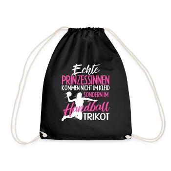 Handball Spruch Handballer Mannschaft - Turnbeutel - Schwarz - Vorne