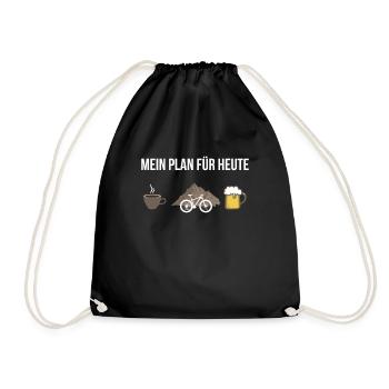 Cycling bike saying - Drawstring Bag - black - Front