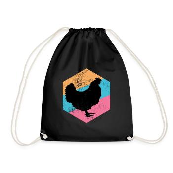 POULET - Sac de sport léger - noir - Devant