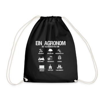 Cadeau de tracteur drôle agriculteur agriculteur agriculteur - Sac de sport léger - noir - Devant