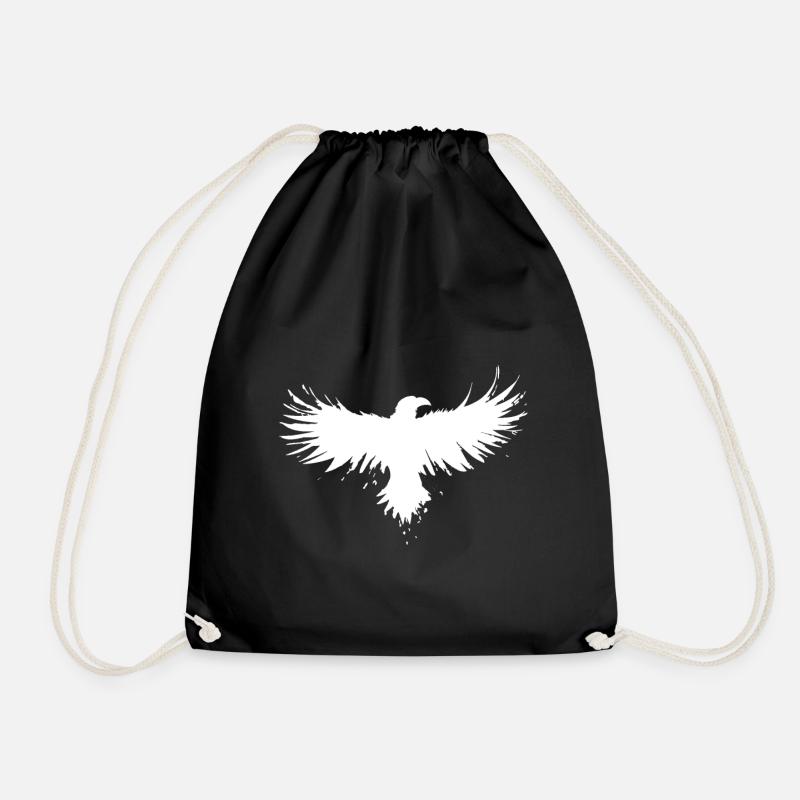Oiseau corbeau aigle oiseau corbeau - Sac de sport léger - noir
