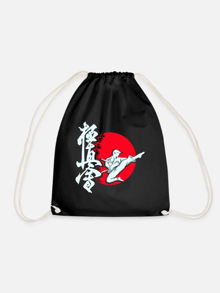 Kyokushin Karate Karatekämpfer Okinawa Karateka - Turnbeutel - Schwarz
