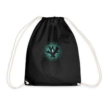 Horn Coral Reef Aquarium Aquarist Gift - Drawstring Bag - black - Front