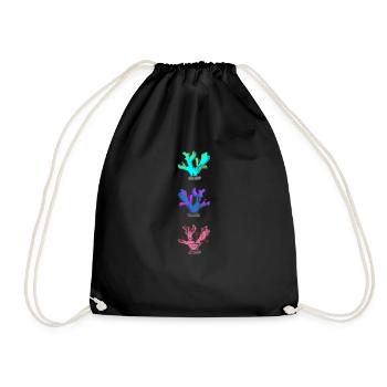 Colorful corals - Drawstring Bag - black - Front