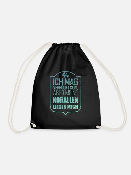 Korallen Aquarist Aquarianer Geschenkidee - Turnbeutel - Schwarz