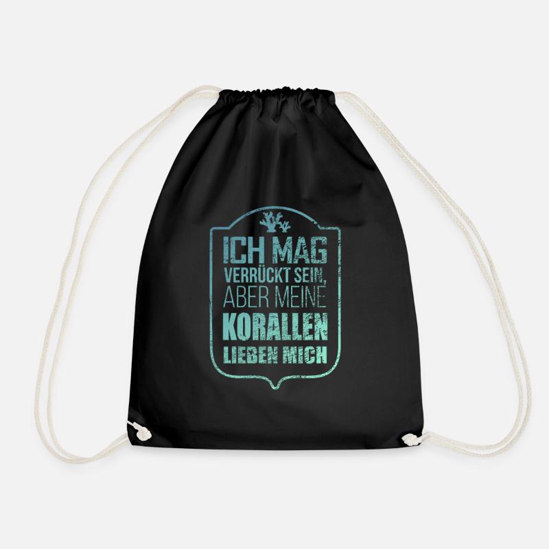 Korallen Aquarist Aquarianer Geschenkidee - Turnbeutel - Schwarz