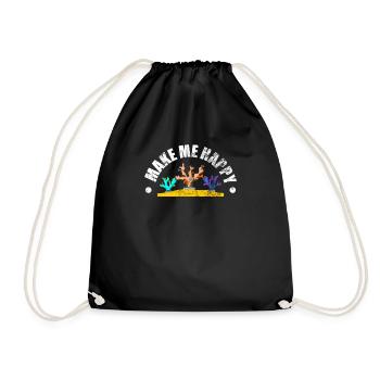 Colorful corals - Drawstring Bag - black - Front