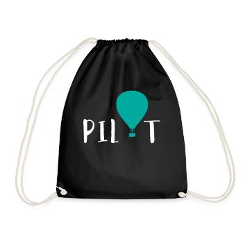 Hot air balloon - Drawstring Bag - black - Front