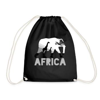 Africa Africa Africa - Drawstring Bag - black - Front