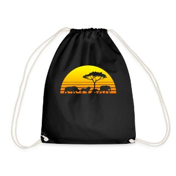 Africa - Drawstring Bag - black - Front