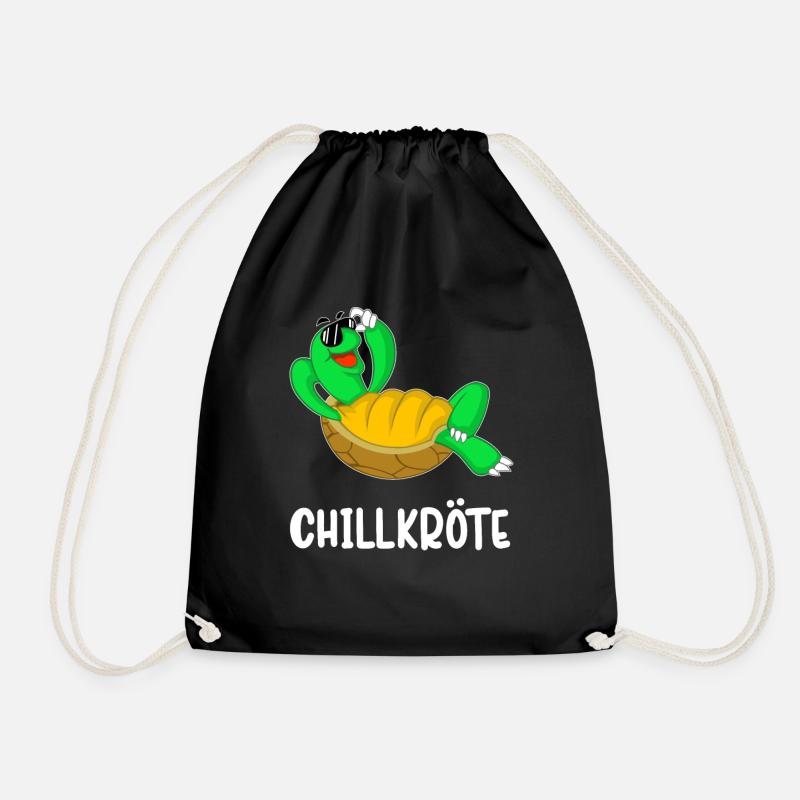 Chillkröte Schildkröte - Turnbeutel - Schwarz