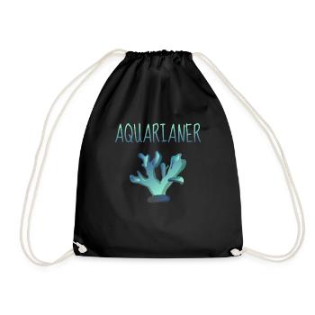 Aquarium Coral Coral Reef Aquarists - Drawstring Bag - black - Front