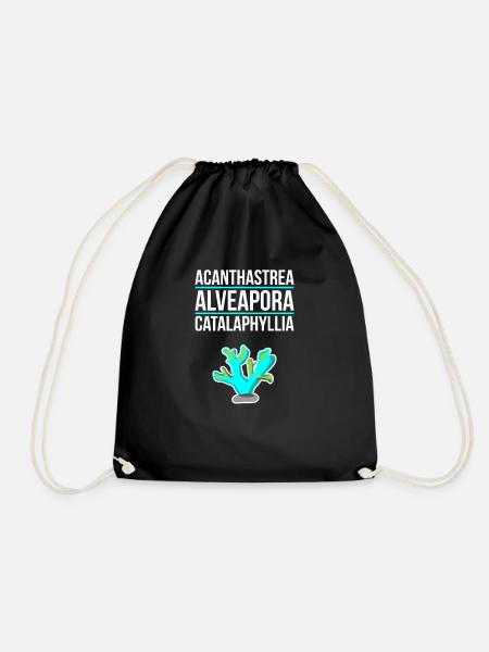 Soft Coral Stony Coral Horn Coral Coral Corals - Drawstring Bag - black