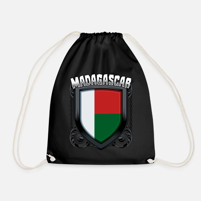 Blason malgache, une idée cadeau malgache à Madagascar - Sac de sport léger - noir
