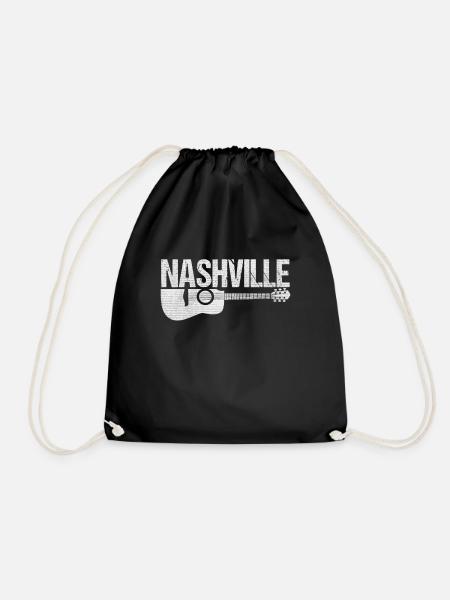 Nashville Gitarre Musik Country Musik Liebhaber - Drawstring Bag - black