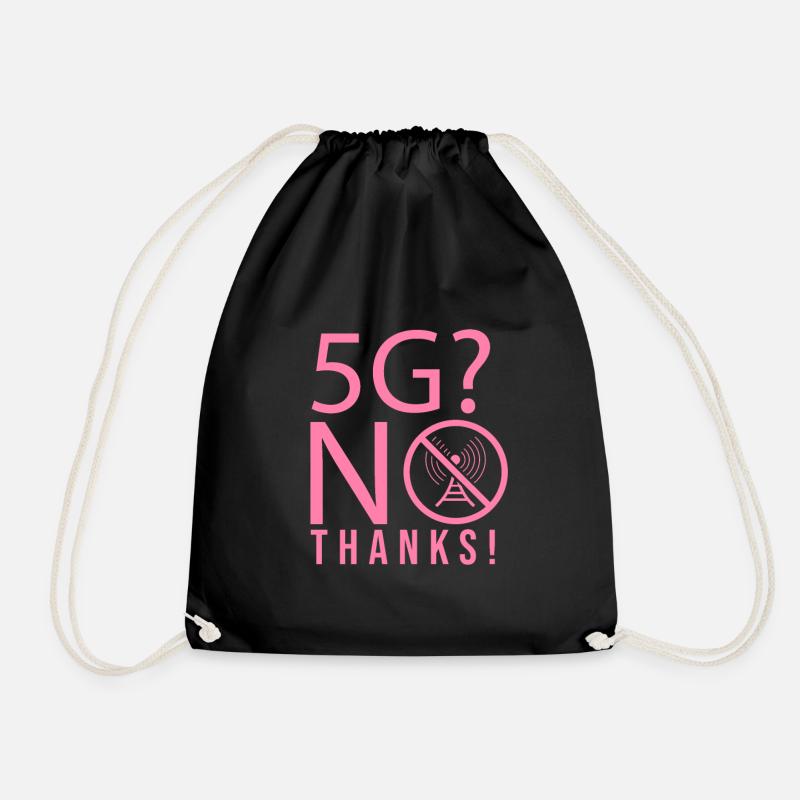 Netzwerk 5G Mobilfunk Gegen 5G Strahlung - Turnbeutel - Schwarz