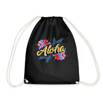 Aloha - Turnbeutel - Schwarz - Vorne