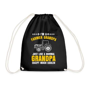 Cadeau de fermier tracteur grand-père grand-père - Sac de sport léger - noir - Devant