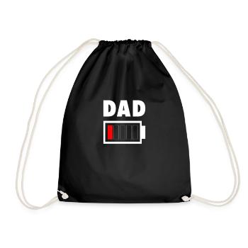 Vaters Akku ist leer - Dad Low Battery Empty - Sac de sport léger - noir - Devant