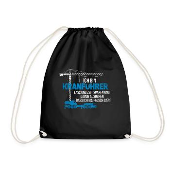 Cadeau de grutier - Sac de sport léger - noir - Devant
