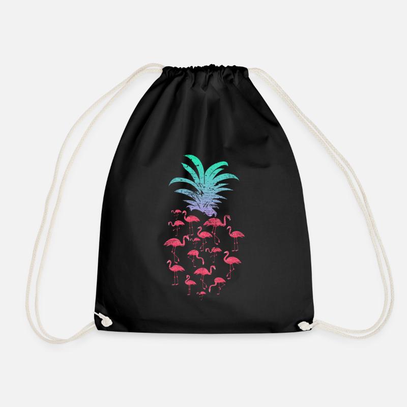 Flamingo Ananas - Sac de sport léger - noir