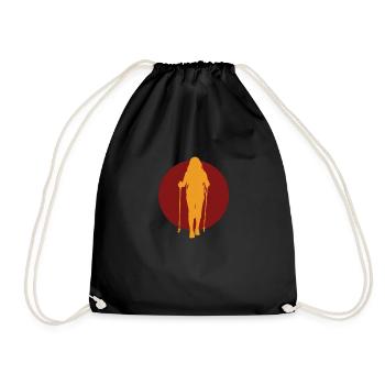Nordic Walking - Drawstring Bag - black - Front