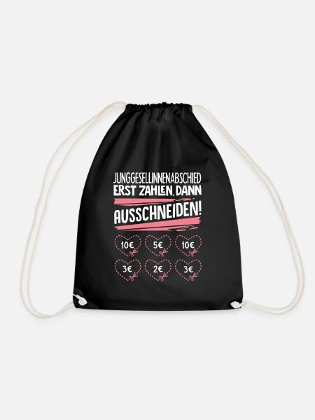 Junggesellinnenabschied Junggesellenabschied - Turnbeutel - Schwarz