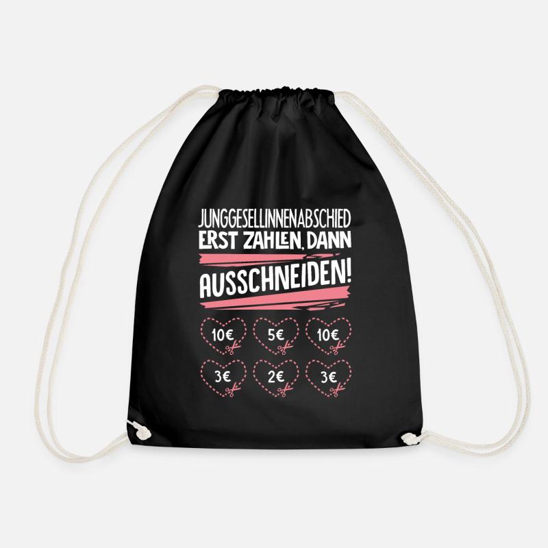 Junggesellinnenabschied Junggesellenabschied - Turnbeutel - Schwarz