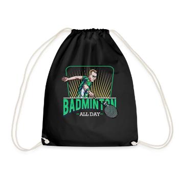Badminton - Drawstring Bag - black - Front