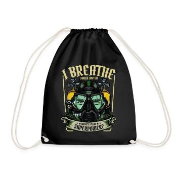 Divers Funny Sayings Diving Statement Gift - Drawstring Bag - black - Front