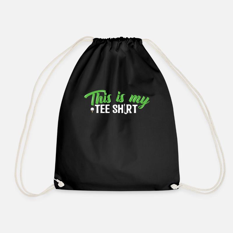 Lustige Golf Shirts - Drawstring Bag - black