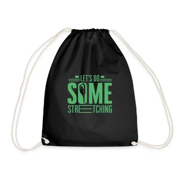 Stretching Stretches Fitness Stretching - Drawstring Bag - black - Front