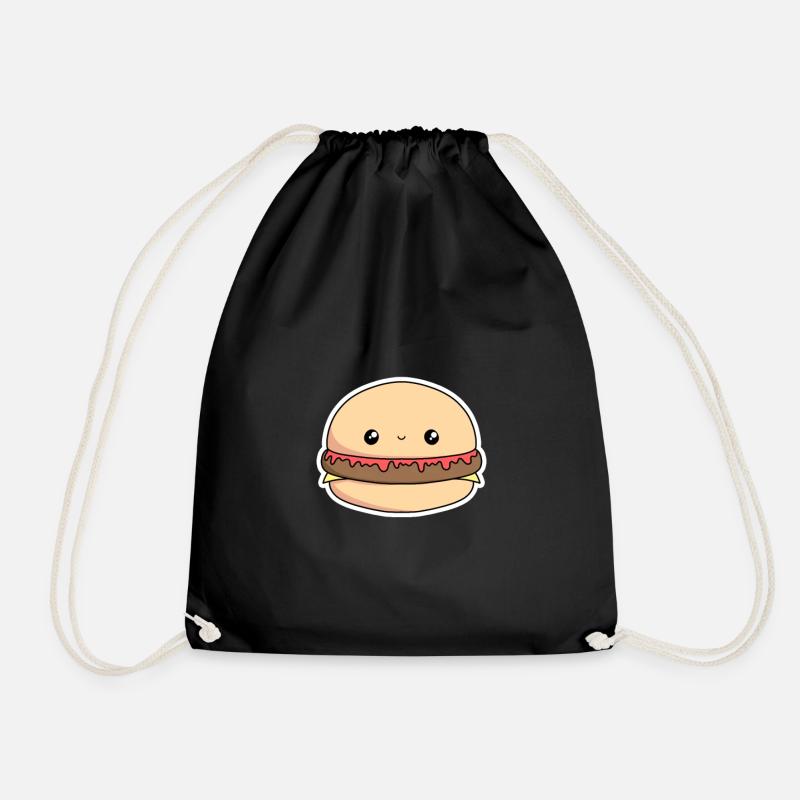 Kleiner Burger - Turnbeutel - Schwarz