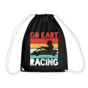 Kart Racing Kart Racing Kart Racing - Turnbeutel - Schwarz - Vorne