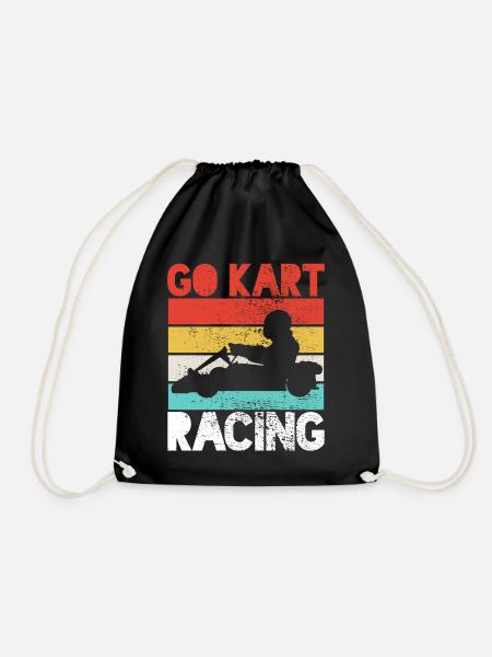 Kart Racing Kart Racing Kart Racing - Turnbeutel - Schwarz