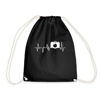 Photographer Photographing Photographer Photography - Drawstring Bag - black - Front