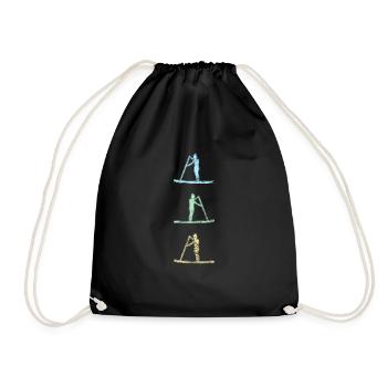 Retro Stand Up Paddling Paddling debout cadeau - Sac de sport léger - noir - Devant