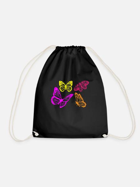 Papillons papillons - Sac de sport léger - noir