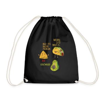 Tacos - Turnbeutel - Schwarz - Vorne
