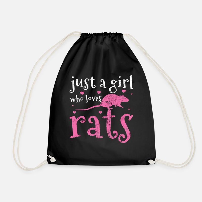 Ratte Ratten - Turnbeutel - Schwarz