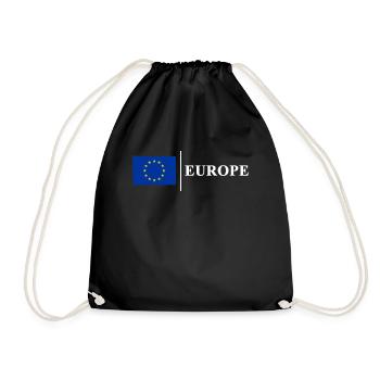 Europa - Turnbeutel - Schwarz - Vorne