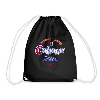 Cubana Salsa, Bailando Contigo - Drawstring Bag - black - Front