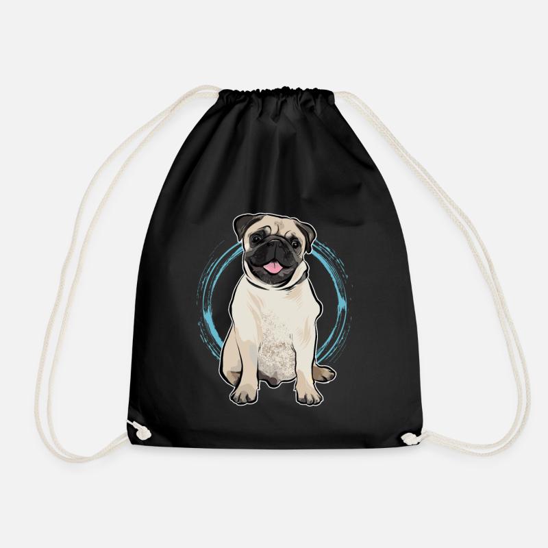 Mops - Turnbeutel - Schwarz