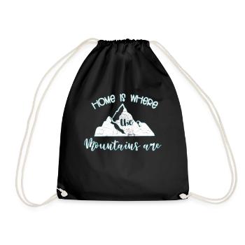 Climbing mountains - Drawstring Bag - black - Front